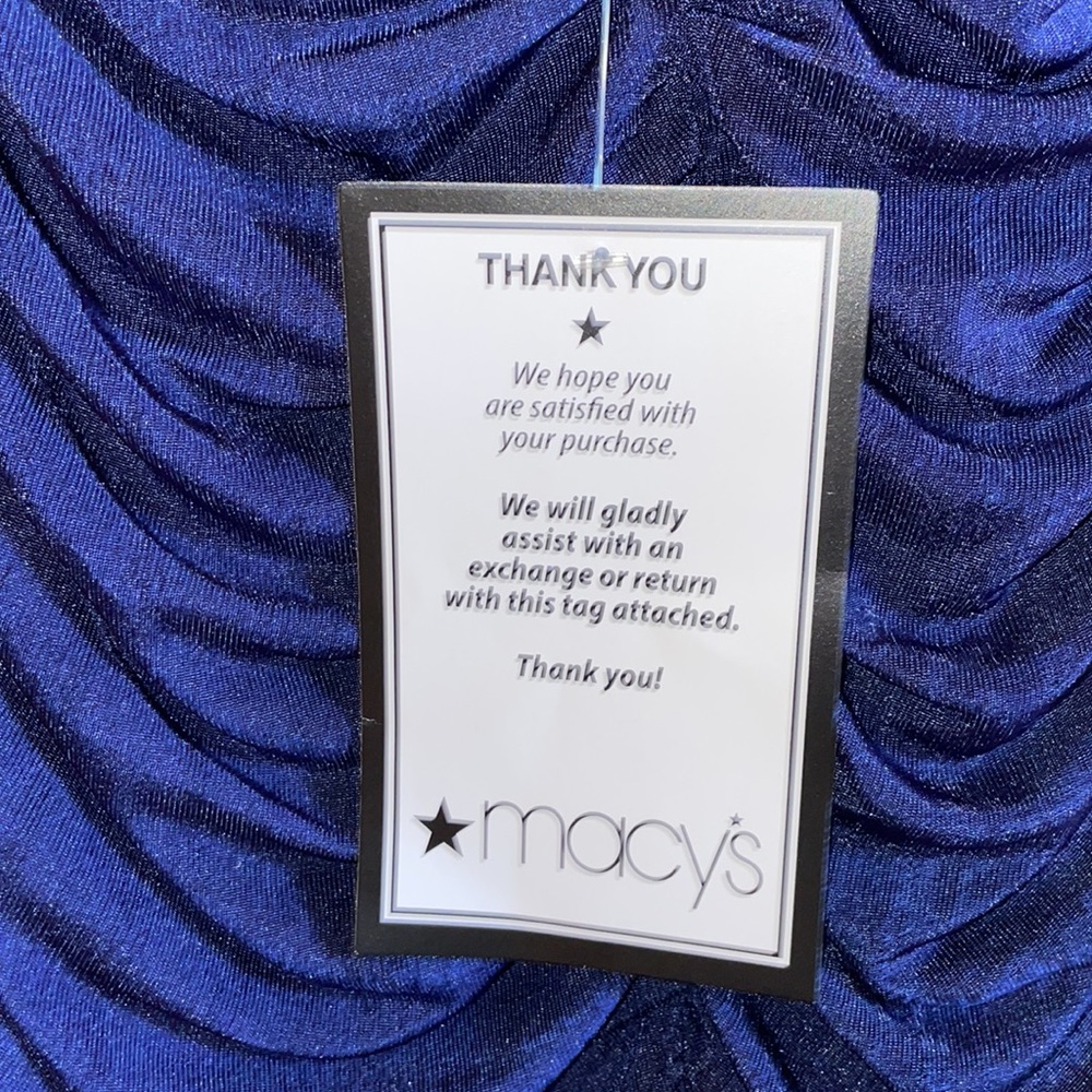 NWT.  City Studio Navy Blue slim evening gown.  Size M - Picture 5 of 9